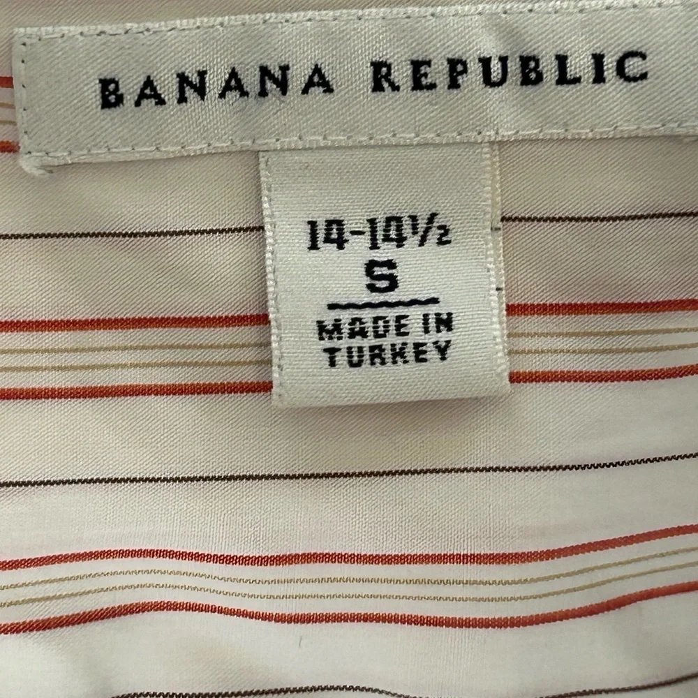 Banana Republic Men's Pink Striped Button Down Shirt Sz‎ S (14/14.5)